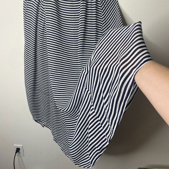 Mudpie Navy & White Thin Striped Flowy Sleeveless Stretch Tank Shift Dress S - Picture 6 of 11